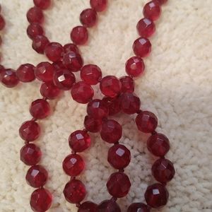 Red beaded necklace